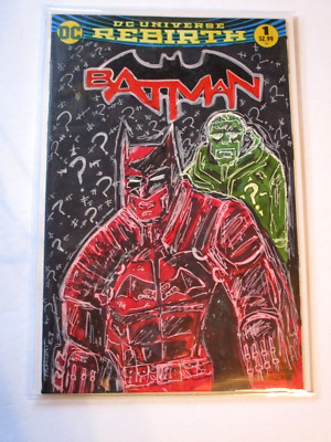 FULL COVER OA BATMAN #1 ART BY J. TIMIMI DC COMICS BLANK JT COA PP11