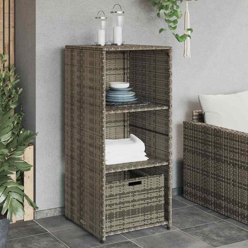 Garden Storage Grey 50x55x115 cm Poly Rattan vidaXL eBay