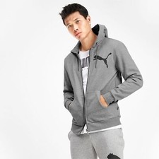  580567-03 Mens Puma BIG LOGO FULL ZIP HOODY FLEECE