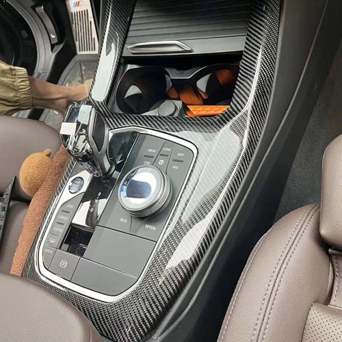 Real Carbon Fiber Center Console Panel Cover Kits fit For BMW G01 X3 X4 X3M X4M - Bild 5 von 10