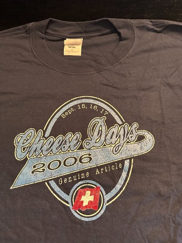 2006 Monroe Wisconsin Cheese Days T Tee Shirt 3XL Navy Gildan - Picture 2 of 3