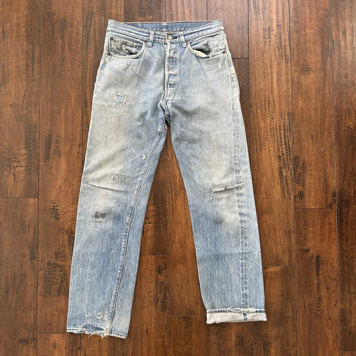 Levis 501 XX Big E True Vintage 60s Redline Denim Light Wash Jeans 1960s  30x31