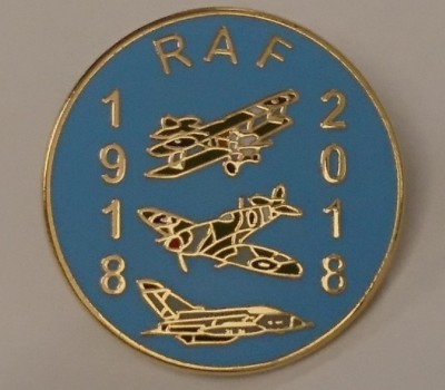 new design royal air force 100 years lapel badge RAF british spitfire heroes