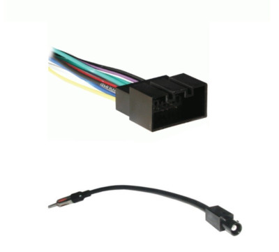 Car Radio Stereo Wire Harness and Antenna Adapter for 2002-2008 Jaguar S X Type