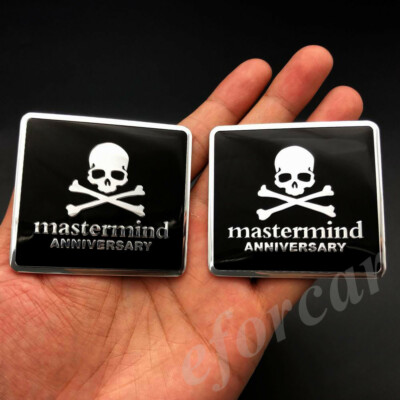 2x Skull Skeleton Car Emblem Badge Motorcycle Fuel Tank Sticker Mastermind JDM