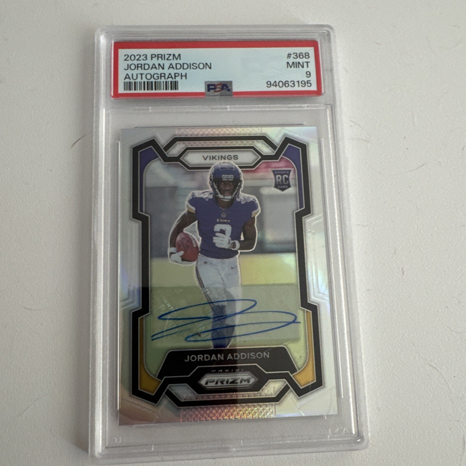 2023 Panini Prizm Rookies Silver Prizm Autographs 368 Jordan Addison