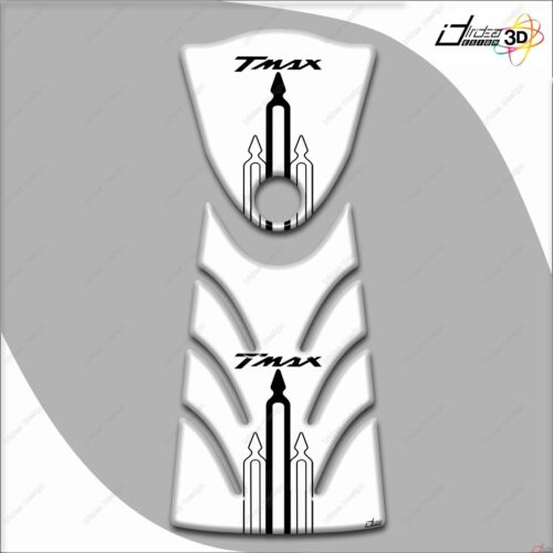 Protection Tunnel Sticker 3D for Yamaha T Max 2008 2011 Sport 500 Black White - Picture 1 of 2