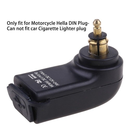 Für BMW Din Hella Stecker Dual USB 48A Motorrad Schnellladegerät in Schwarz - Bild 2 von 7