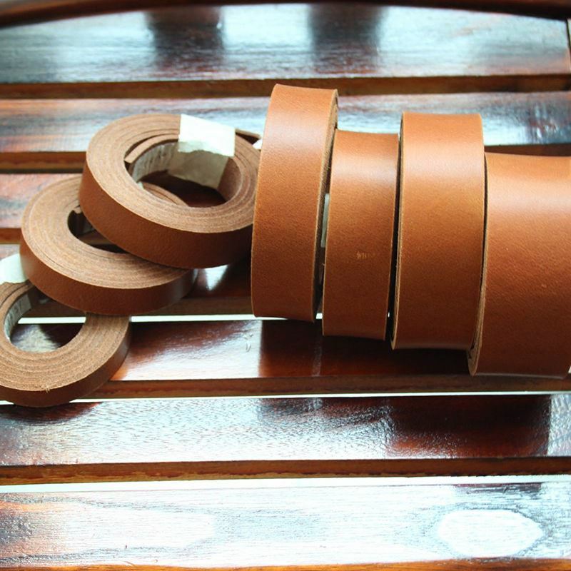 BAVER Natural Brown Vegetable Tanned Leather Blank For Jeans Belt - Leathercraft