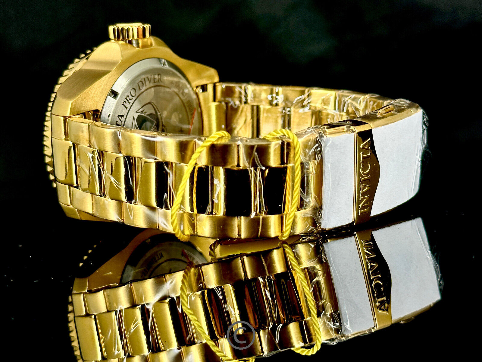 NEW Invicta Hydromax 37594 Aqua Blue 52mm Dial All Gold Tone SS Bracelet  Watch