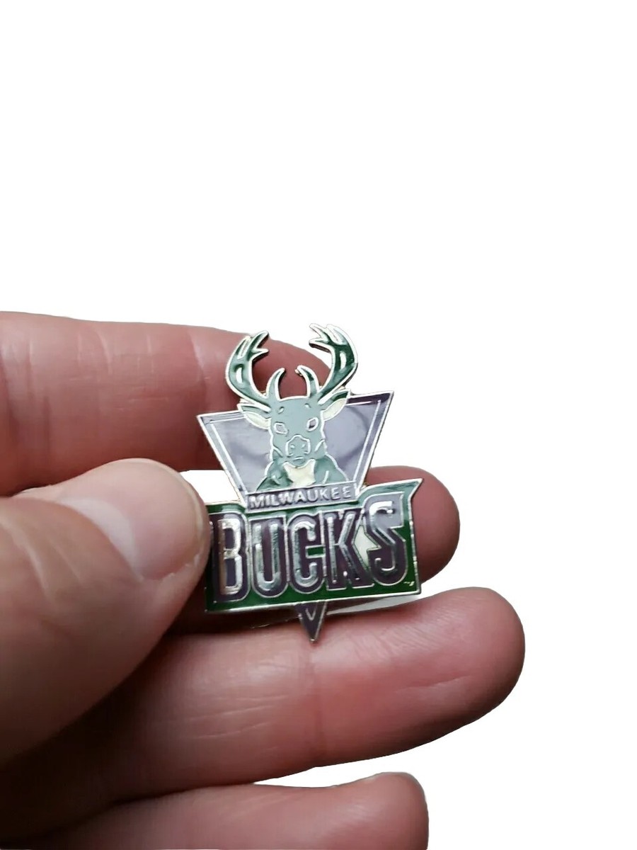 NBA Milwaukee Bucks Logo Souvenir Pin Purple And Green Vintage In