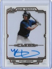 2019 Leaf Trinity RILEY GREENE Clear Acetate Bronze Foil Auto RC Tigers