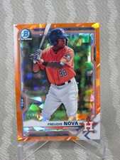 FREUDIS NOVA 2021 BOWMAN SAPPHIRE EDITION CHROME PROSPECT ORANGE BCP-56  #'d /75