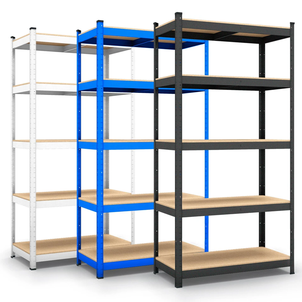 PANORAMA24 Estantería enchufable 900 kg estantería de taller estantería de sótano estantería para cargas pesadas estantería negra azul