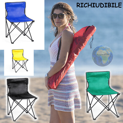 SEDIA Pieghevole IN ALLUMINIO richiudibile TRACOLLA Sbabello MARE