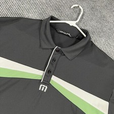 Travis Mathew Polo Shirt Mens XL Extra Large Black Short Sleeve Golf Casual