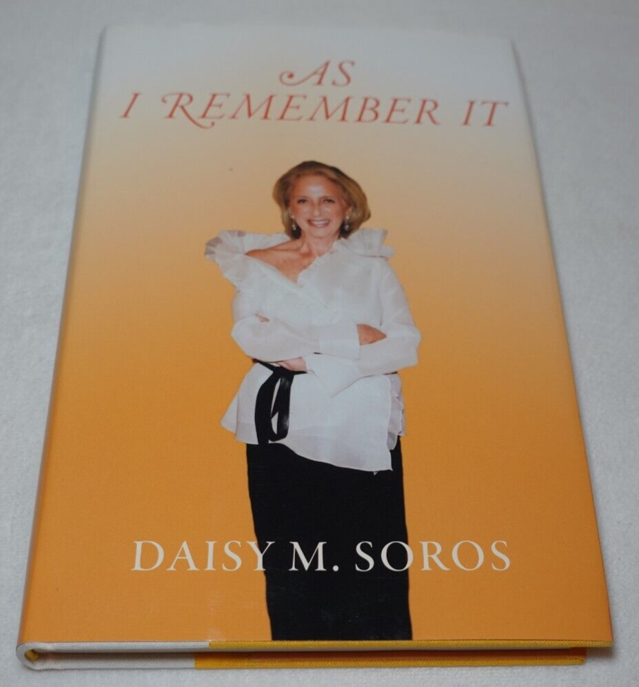 Daisy M. Soros SIGNED As I Remember It 2007 Rare Original Hardcover Book
