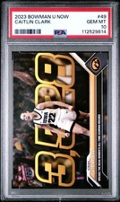 2023 Topps Bowman U Now Caitlin Clark #49 PSA 10 Iowa Hawkeyes NCAA Record