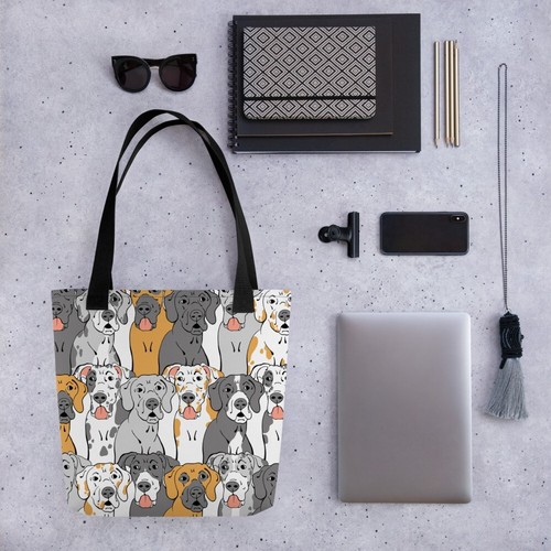 Great Dane Dog Retro Tote Shopping Library Bag Pool Tote Gift - Picture 11 of 18