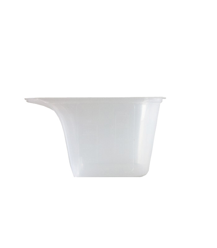 Vaso dosificación producto químico piscina. Graduado gr. Pack 24 Ud.