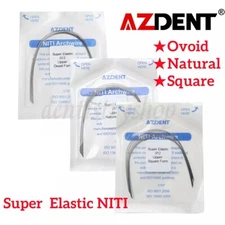 100pcs Dental Ortho Super Elastic NITI Arch Wire Round Ovoid/Natural Form/Square