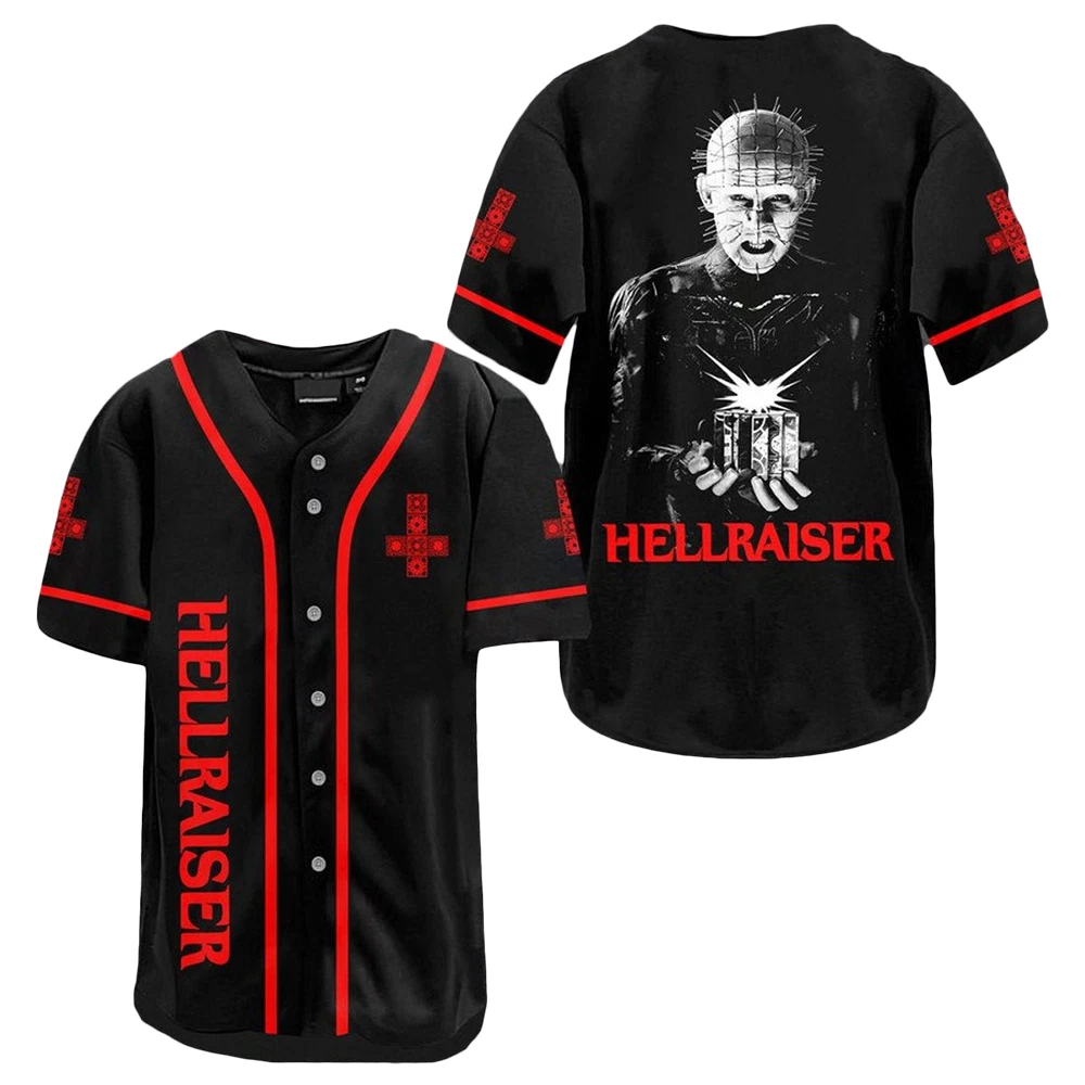 Hellraiser Horror Movie Character Halloween Baseball Jersey Shirt