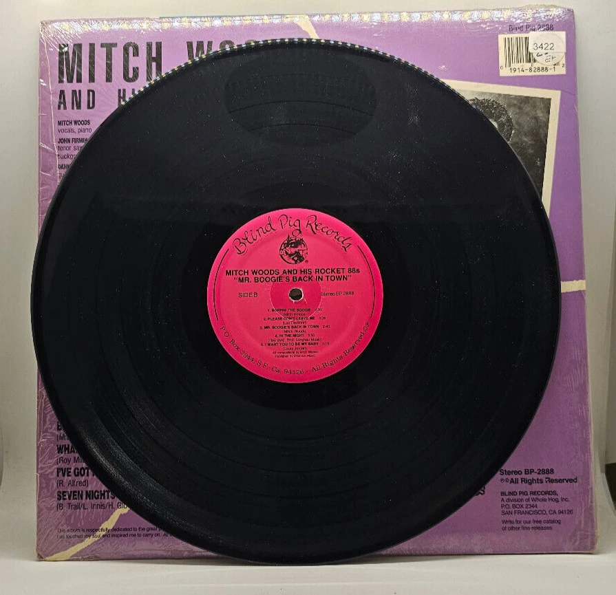 Mitch Woods & His Rocket 88s Mr Boogie's Back In Town Vinyl Record BP 2888 SSR - Image 3 of 4