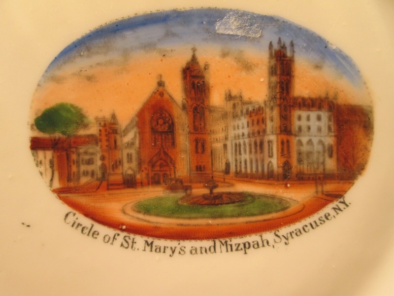 VINTAGE SYRACUSE, NY  ST MARY'S Convent SOUVENIR PLATE Germany