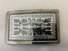 Vintage Southwest pattern BTS Metal belt buckle Made In USA