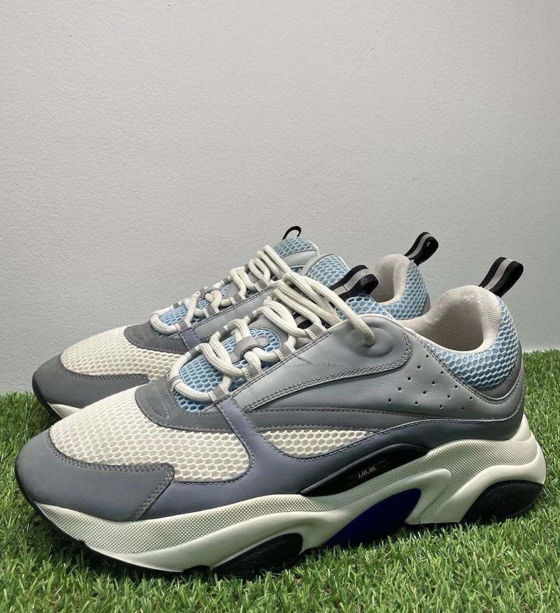 Taille 48 EU (US 15)   Baskets Dior B22 ' Bleu, Gris '  BON ÉTAT !