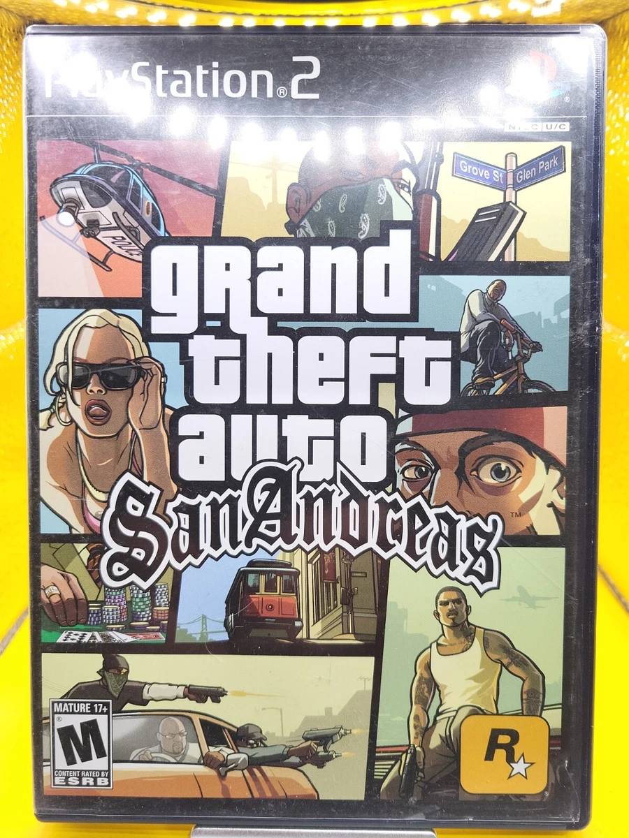 Grand Theft Auto: San Andreas AO Version PlayStation 2 2004 Used Free US  Ship