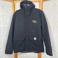 Carhartt Super Dux Insulated Coat Mens Small Black Rain Defender Hood BRANDED
