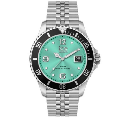 Ice Watch Silver Mens Analogue Watch Ice Steel - Black Turquoise Silver - 5