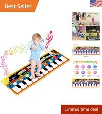 Portable Interactive Piano Mat for Kids - 10 Keys 8 Sounds for Ages 1