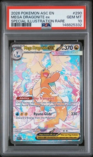 2026 POKEMON ASC EN ASCENDED HEROES #290 MEGA DRAGONITE EX PSA 10 SIR