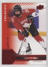 2022 Team Canada Juniors Women's WC UD Exclusives 35/100 Ashton Bell #52 0t2i