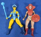 MOTU Teela Evil-Lyn Figures Vintage Lot Mattel 1981 He-Man Universe w/ Weapons