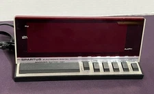 Vintage Spartus Electronic Digital Alarm Clock Hi Tech Model 1150 Tested Working