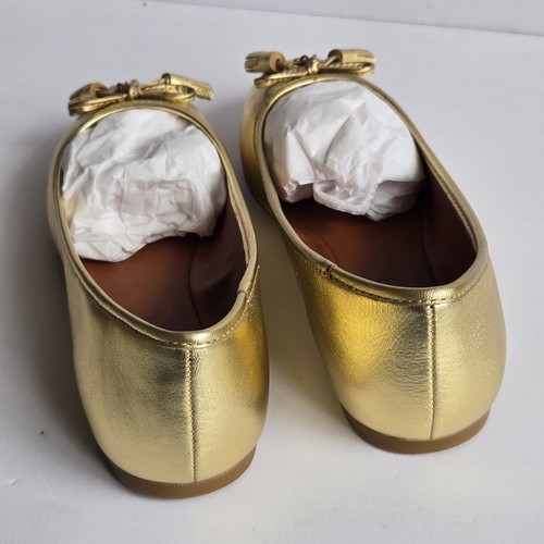 Coach Womens Shoes Size 5.5 B Benni MTLE Flat Gold FG2564 NEW w/ Box Metallic - Picture 11 of 20