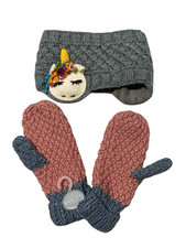 Girl  s Unicorn Winter Headnabd and Mittens One Size