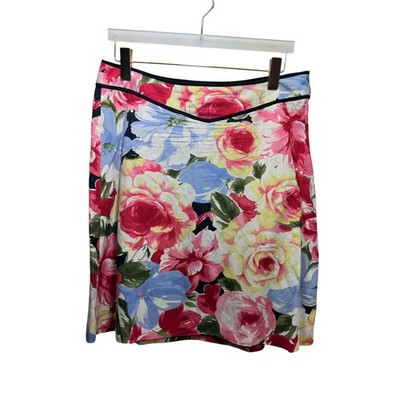 Grace Dane Lewis Premium Silk Linen Cottagecore Garden Preppy Coastal Skirt 14