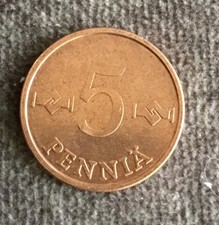 Finland 5 Pennia 1977