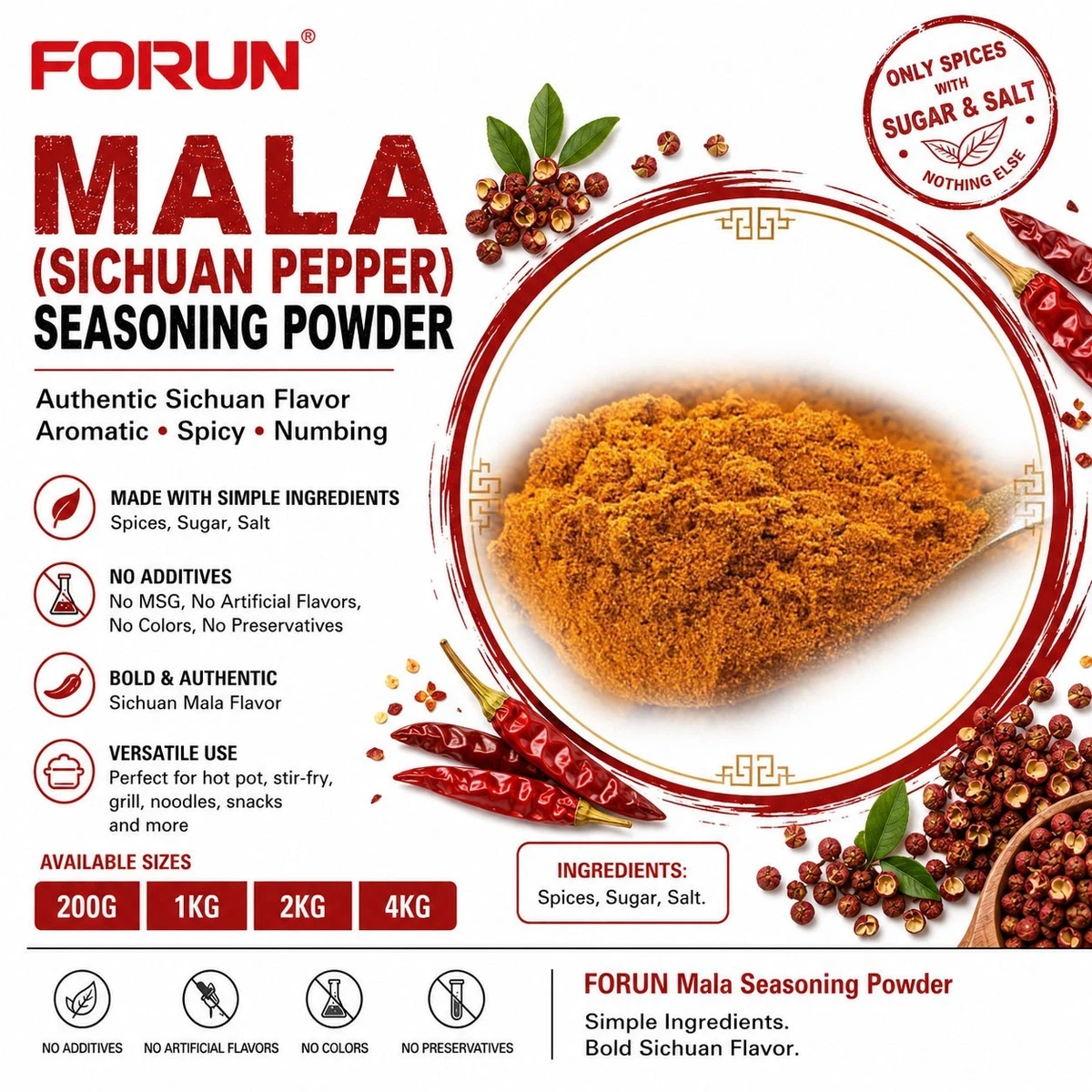 FORUN Mala (Sichuan Pepper) Seasoning Powder
