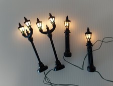 Christmas Around The World Miniature Light Posts Set Battery Operated