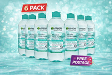 Image of 6 x Garnier Micellar Water 400ml Hyaluronic Aloe SkinActive Cleanser Sensitive S