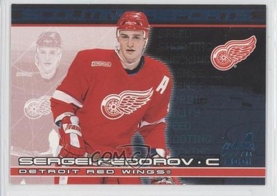 2000-01 Pacific Aurora Scouting Reports Sergei Fedorov #9 HOF 0a7