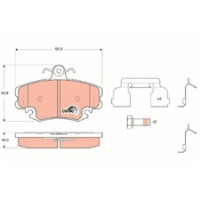 Satz Bremsbeläge Bremsklötze vorne für Renault Twingo 1 C06 S06 2 CN0 2684962