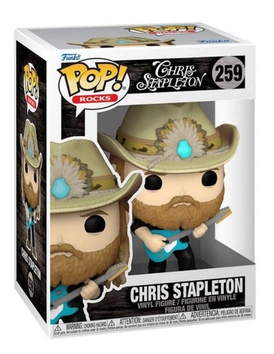 FUNKO POP ! ROCKS - (259) CHRIS STAPLETON STATUA VINYL FIGURE 9CM DA COLLEZIONE - Imagen 3 de 4