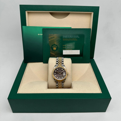 Rolex Datejust 278273 31mm Diamond Gray MOP Dial Ladies Jubilee Watch B&P
