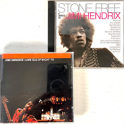 Jimi Hendrix 2 CD Lot Live Isle of Wight '70 + Stone Free Tribute Clapton Cure